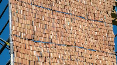 Bead curtain closeup.