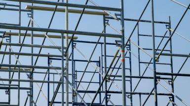 Scaffolding closeup.