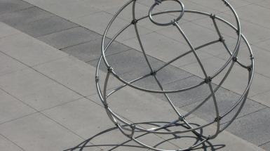 ball made of metal bars 