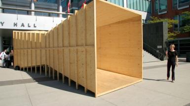 Large tunnel made of ply wood