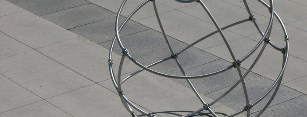 ball made of metal bars 