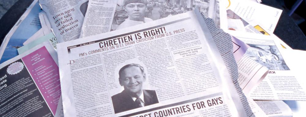 A pile of newspapers