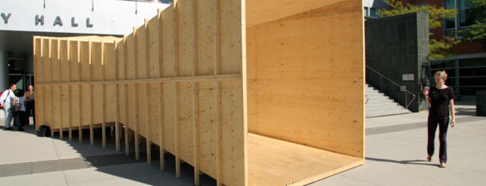 Large tunnel made of ply wood