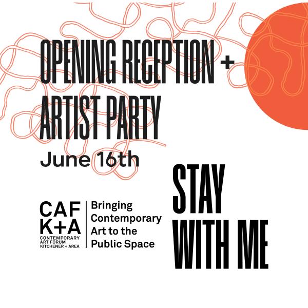 Artist party graphic in orange